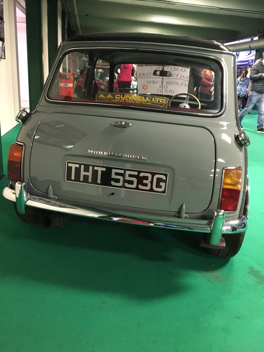 l7ura's tweet photo. After watching @DrewPritchard &amp; @PaulCowland_ tinkering with this on @QuestTV only the other day, it was very cool to see it in the flesh today at the first #minifair of the year! #SalvageHunters #salvagehuntersclassiccars #mini #classiccar #car #cars #morriscooper #Staffordshire https://t.co/yU7yWaO6Y6