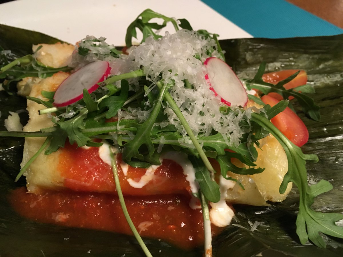 cambridgecook's tweet photo. Tamal de Champiñones at La Taquería, Innsbruck. https://t.co/8pkWnBGmPl