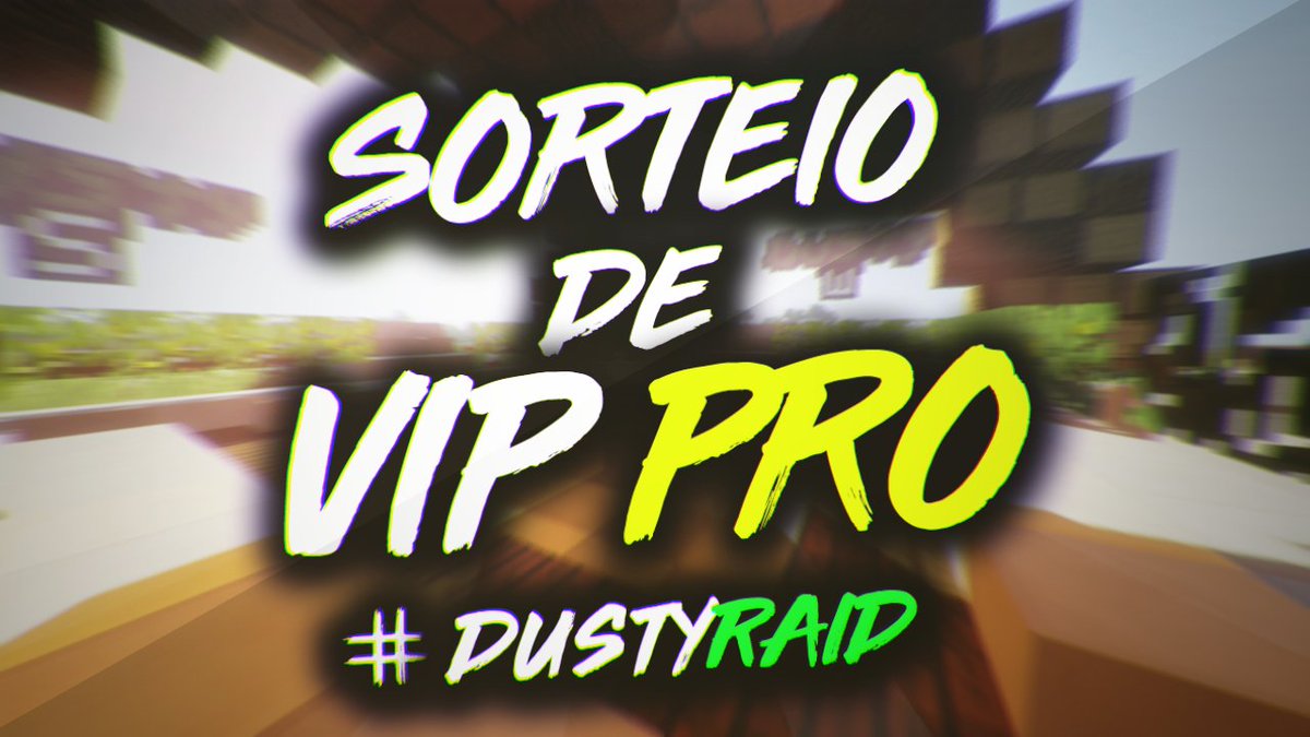 DustyNetwork's tweet photo. [SORTEIO]
Estaremos realizando um SORTEIO de VIP PRO no nosso servidor de RAID!

● Para participar: 
1- Dar RT e FAV nesse tweet.
2- Seguir o nosso twitter.
3- Marcar um amigo.

● Resultado sairá no dia da inauguração!
https://t.co/4axZWXI7Ns https://t.co/hYZy7qi9BD