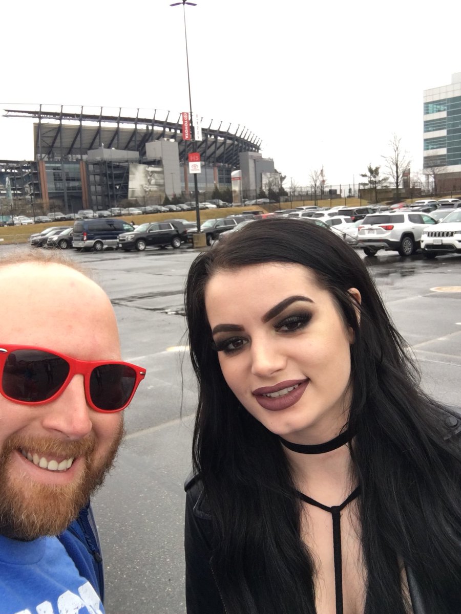 TWitt5549's tweet image. Royal rumble in Philadelphia with @RealPaigeWWE #thisismyhouse @mikethemiz for the win #WWEPhilly #WWENetwork #RoyalRumble 2018