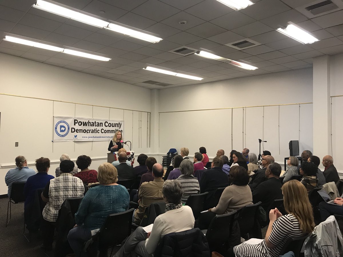 Powhatan_Dems's tweet image. PCDC extends a warm welcome to @SpanbergerVA07 Democratic candidate for U. S. House of Representatives VA's 7th District. Full house!