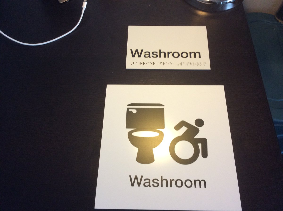 I was given a couple of the signs used to change <a href="/cityofcalgary/">City of Calgary</a> washrooms to gender neutral. Really pleased that this has been done! Thanks @AmeliaNewbert for your help. #yyc