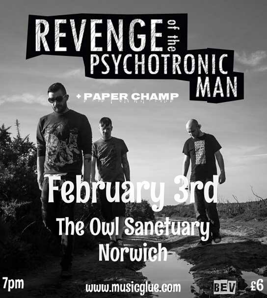 Stupidly fast punk comes to Norwich! <a href="/rotpm/">Psychotronic Man</a> play <a href="/the0wlsanctuary/">The Owl Sanctuary</a> on Saturday February 3rd with support from @paperchampband. youtu.be/PYYCrsHhusg