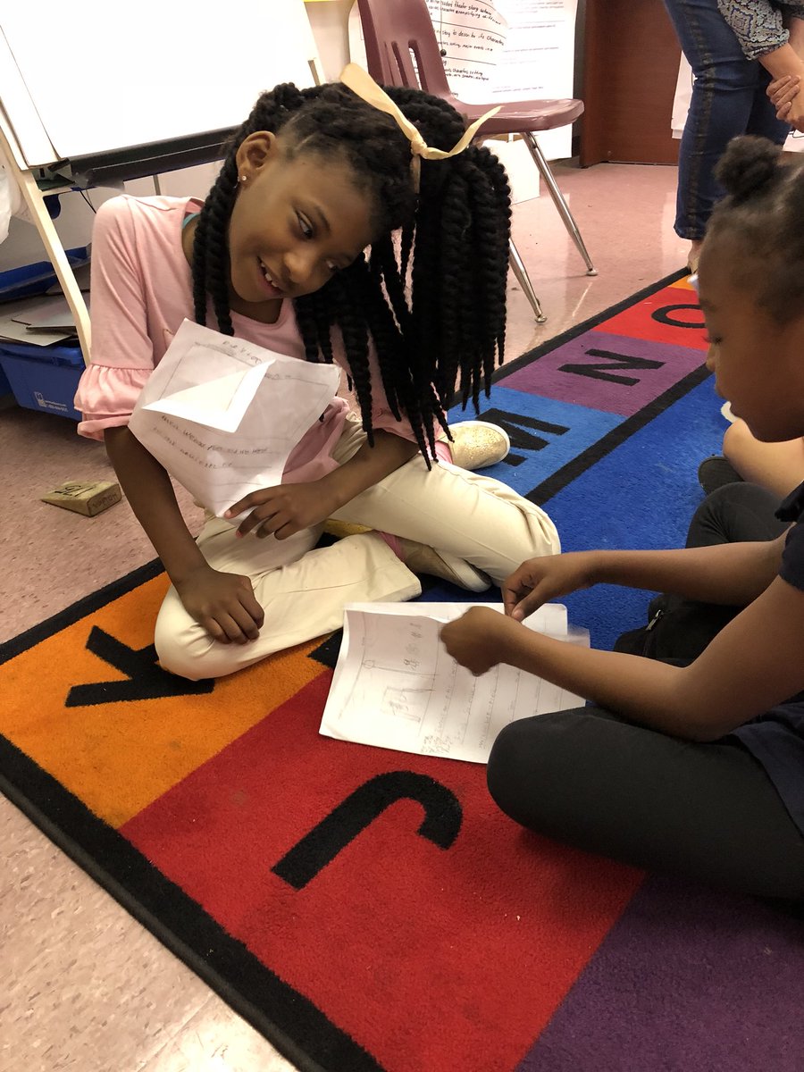 MaAdelleSumner's tweet photo. 1st graders having a conversation about where in their writing they can elaborate on! They are trying to find where they can add a funny or a scary part in their writing. #firstgradewriters #bgeeagles #bgeeagles #primarygoals https://t.co/uZPn9SyDdm