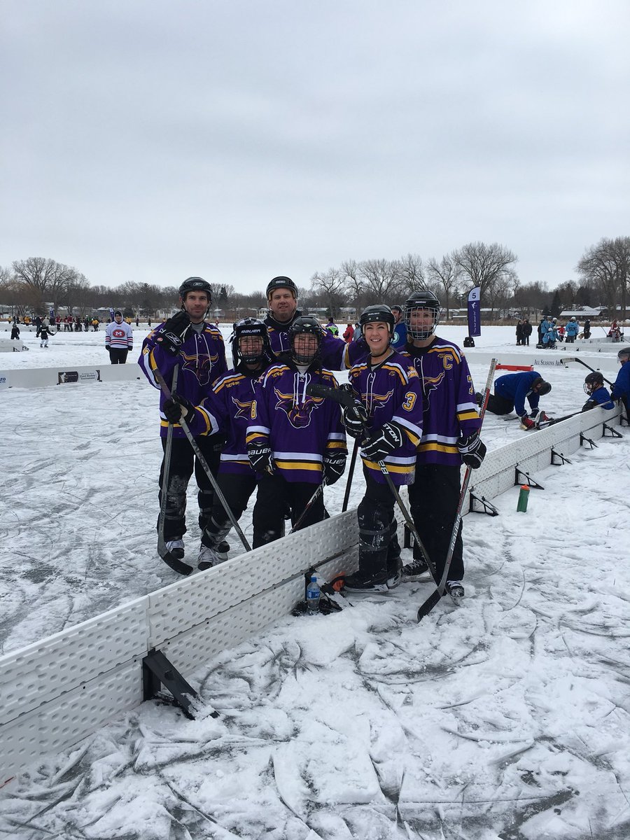 Some <a href="/MSUWomensHockey/">MSU Women’s Hockey</a> alum dominating the <a href="/AnthonyFord99/">AF Pond Hockey</a> Pond Hockey Tournament. 💜🏒🤘🏻with a little help from @MavHockey alum Rob Rankin.