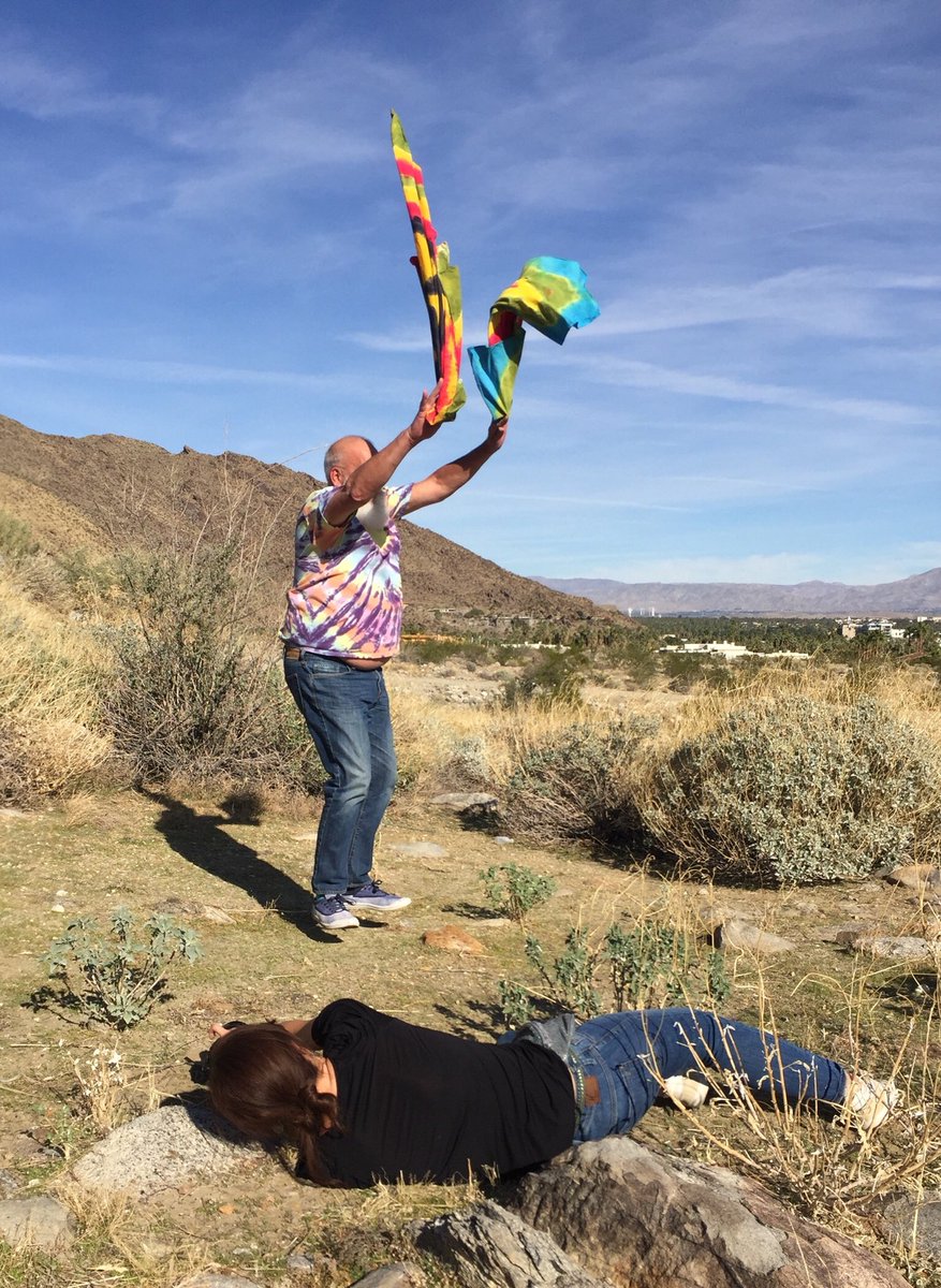 eyoalha's tweet photo. Jumping photoshoots have begun in the Coachella Valley. @GeorgeRCovino shared his joy with us. Look for his jump + feature @jumpforjoyphoto tomorrow morning. Thanks for the behind the scenes pic @GreenleafThomas, and to @thepscc for inviting me to be their first artist residence. https://t.co/vBNAlw3i6J