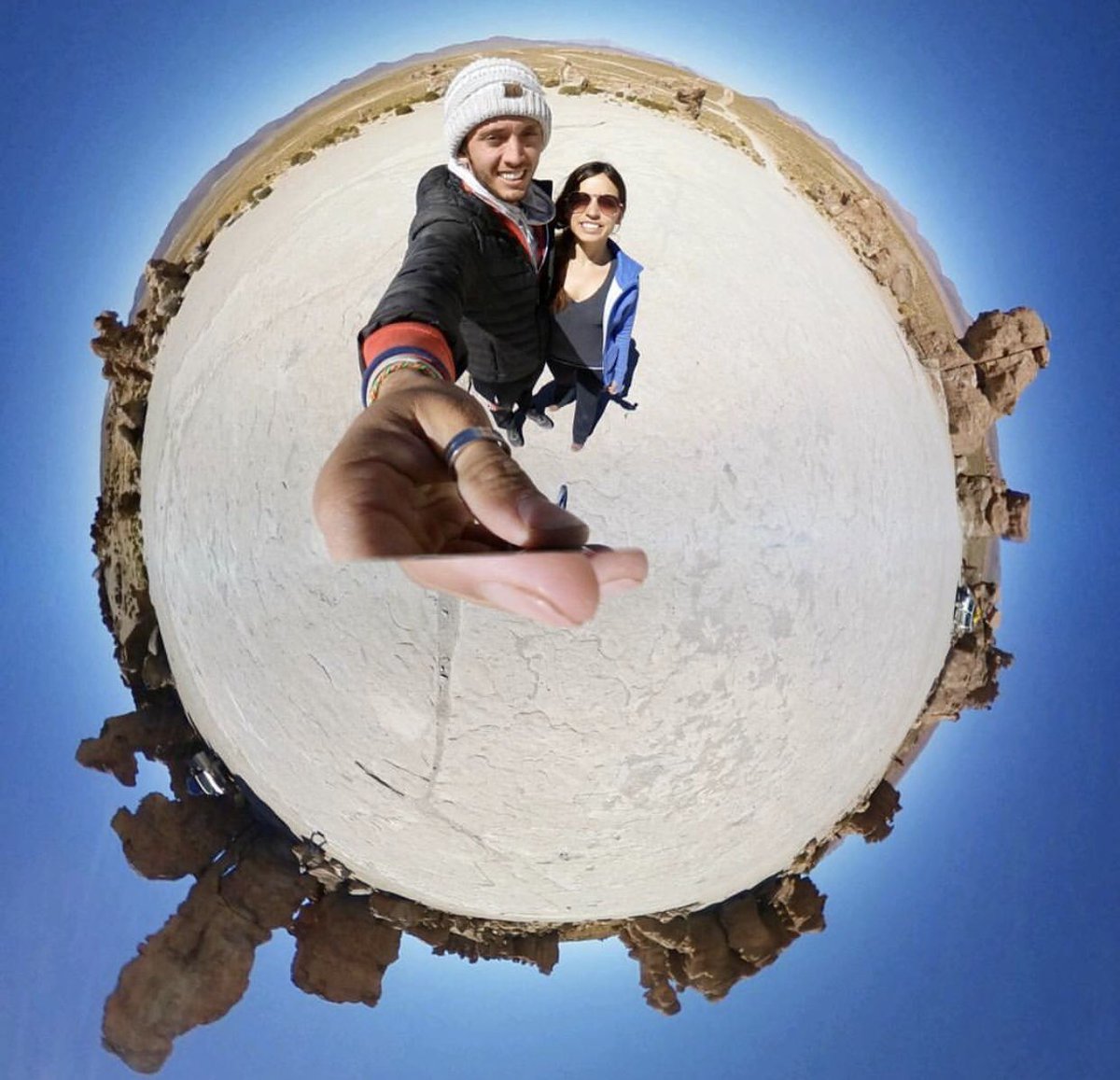 TinyPlanet2's tweet photo. What makes the desert beautiful is that somewhere it hides as well - Antoine de Saint

#Bolivia #tinyplanetcouple #tinyplanet #javicel #coupleswhotravel #360 #vr #travel #photography https://t.co/kf2r05q5vS