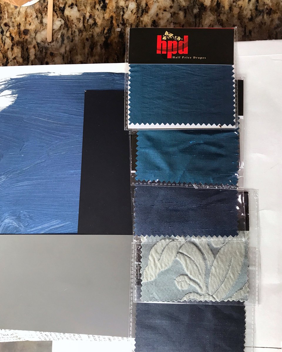 abuelapeaz's tweet photo. Looking at #samples from @halfpricedrapes for our #dramatic #parlor. Want to pick up the #blue #metallic ceiling, could be nice to add a bit of lightness and pattern with the #jacquard. Thoughts? #interiordesign #drapes #windowtreatments #whatdoyouthink #gray #zanslerinteriors https://t.co/hV5CoZ4u45