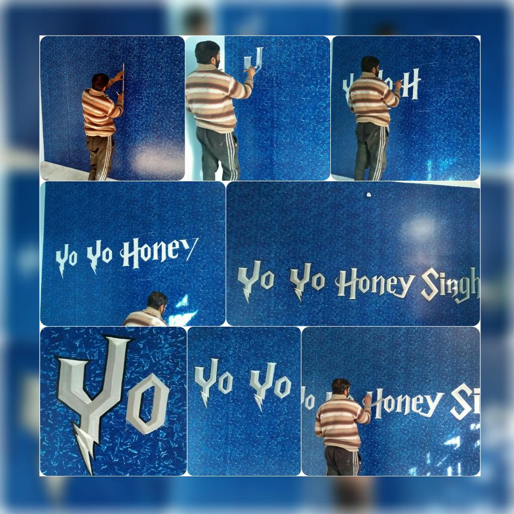 yoboySushain's tweet photo. Do more of what makes you happy.. 😍😍😍😍 My Room wall done with Yo Yo Honey Singh Name 
@asliyoyo @AsliYoYoHSFC
#YoYoFan #OnlyForYoYo #yoyohoneysingh #foreverfan 
#honeysingh https://t.co/VGDXn11krm