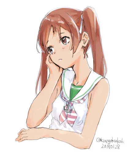 #艦これ版深夜の真剣お絵描き60分一本勝負
#艦これ版真剣お絵描き60分一本勝負_20180128
#リベッチオ 