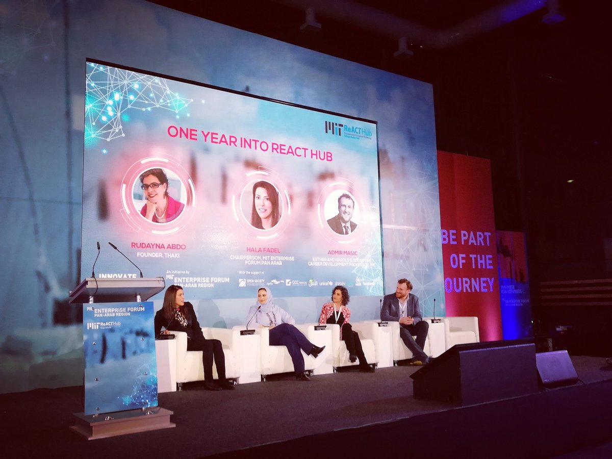 MITEFarab's tweet photo. Celebrating one year into ReAct Hub an educational program in Jordan launched by MIT @admir_masic @abusulayman @RudaynaAbdo @halafrangie https://t.co/zfQqOmfb7n
