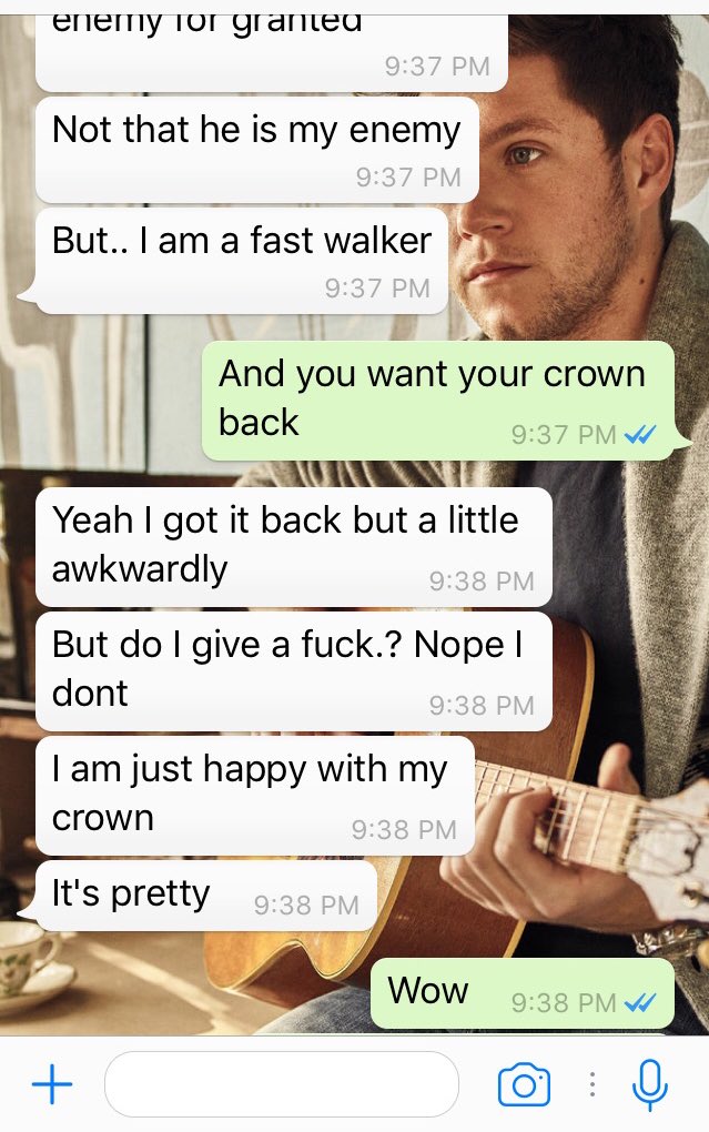 Fakespearre's tweet photo. In conversation with a friend! Randomness personified #WeWereBornThisWay 
#WeArentWeird 
#OurMothersHadUsTested https://t.co/cB6FLCod7T
