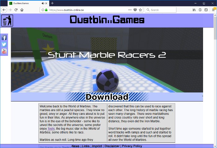 DustbinGames's tweet photo. Just updated the Dustbin::Games homepage on https://t.co/Sm6XNNJwvR. Do you like it? #irrlicht3d #indiegames #indiedev #gaming #IndieGameDev #RETROGAMIG #3DGameProgramming #freegame #gamedev #RetroGames #marbleracers @ClinchToshi https://t.co/I0G6LJ06QQ
