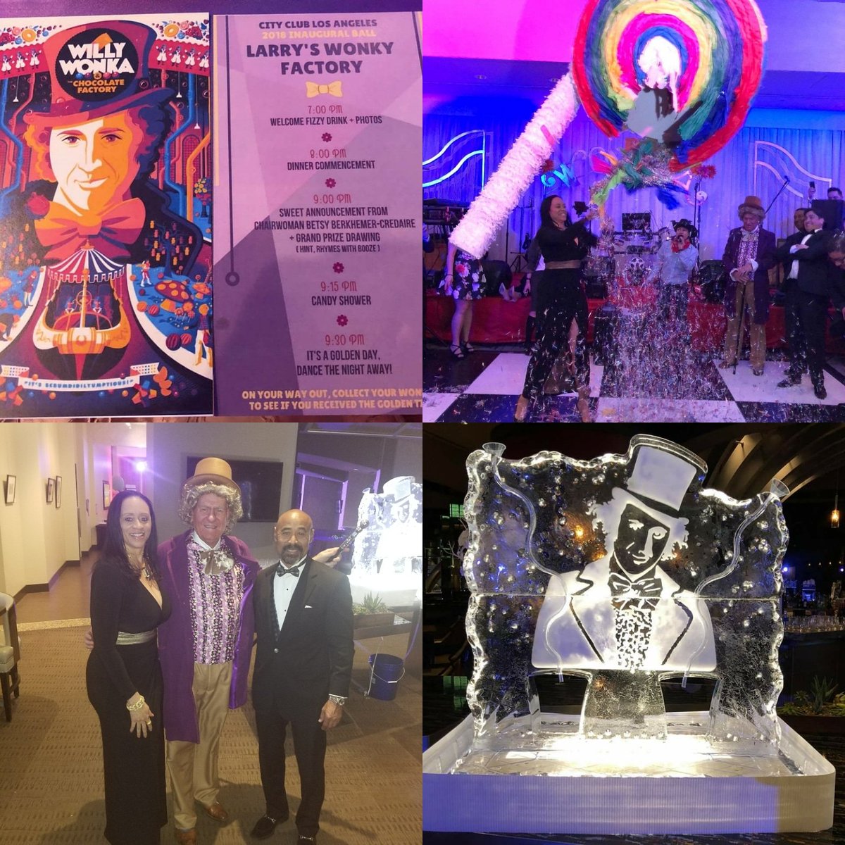 Georgiazachary's tweet photo. Willy Wonka themed Innagural Ball at City Club. Guess who got to bust the pinata! https://t.co/TWKXSmxGC6