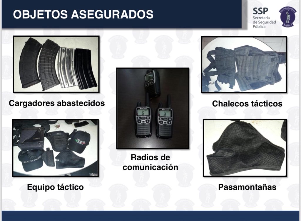 jorgeaguirrecar's tweet photo. Los detenidos están relacionados en delitos de ROBO DE VEHÍCULOS CON VIOLENCIA, HOMICIDIOS Y NARCO MENUDEO en el Estado, en el momento de su detención se les aseguró armamento de alto poder y equipo táctico. https://t.co/sZbOBDMiz3