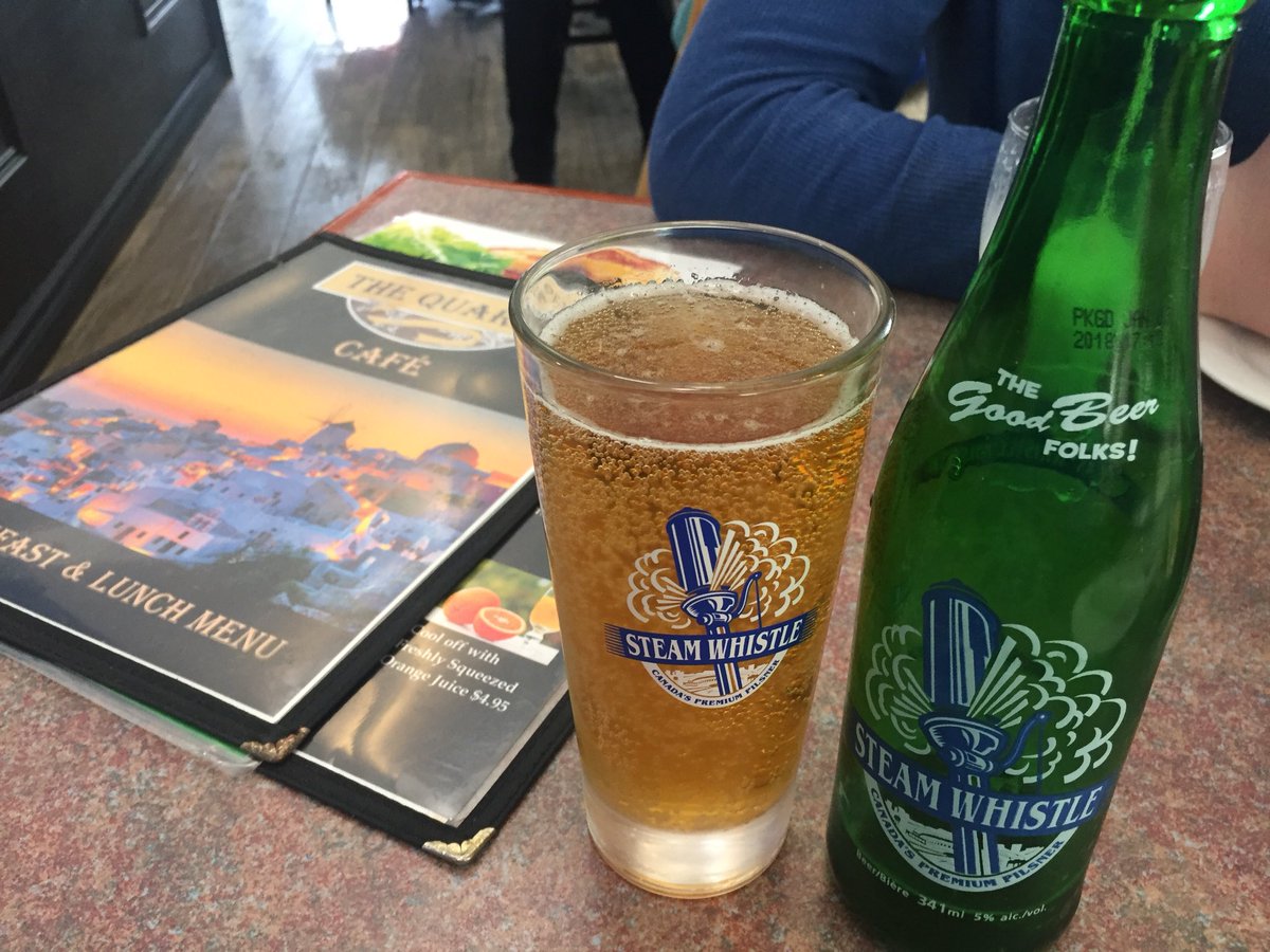 WhistleKevin's tweet photo. Now you can enjoy Pure Pilsner at a great Scarborough eatery. @quarrycafe @SteamWhistle https://t.co/AFju31Wdm9