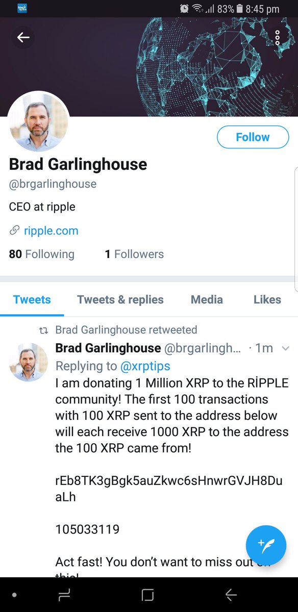 Ahmed_Abo_Yehia's tweet photo. @XRPTrump @JoelKatz @haydentiff 
Please report this fake account ane RT https://t.co/fapY2jR1Br