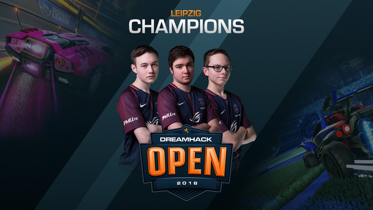 DreamHackRL's tweet photo. The DreamHack Open Leipzig Champions - @PSGeSports!

Congrats @BlueyRL, @Ferra_RL and @ChausetteRL! #DHOpen https://t.co/Ktwv0CBPqU