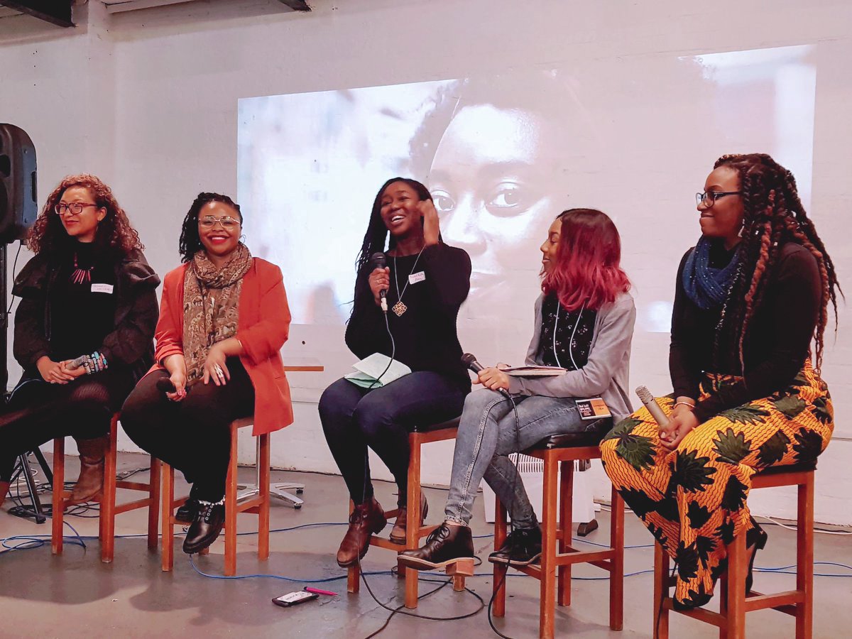 NdrikaAnyika's tweet photo. Yesterday was 👌🏿! Went to Birmingham in the morning to take part in the AMAZING @ImagineBlkBrit conference.  Afterwards, headed to my hometown of Sheffield to take pictures at the @androandeve event celebrating the work of queer women of colour. #femalecreatives #yorkshire https://t.co/uJ2zDNZ6KH