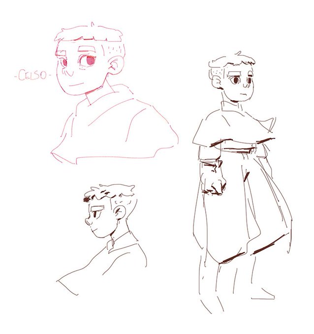 Ongoing comic project researches. 
I tend to have a lot of projects and not finish them, so I try to find a way to draw faster. Better to have something finished even if it's not perfect right ? *Sigh* 
