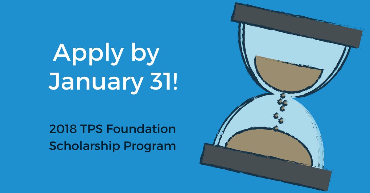 TPSFoundation's tweet photo. The TPS Foundation's scholarship application deadline is this Wednesday, Jan. 31! Share the list of requirements with a graduating senior you know so they may apply: https://t.co/gYVcTu8nFJ #TPSproud @TPSProud https://t.co/HmiIYreLSA