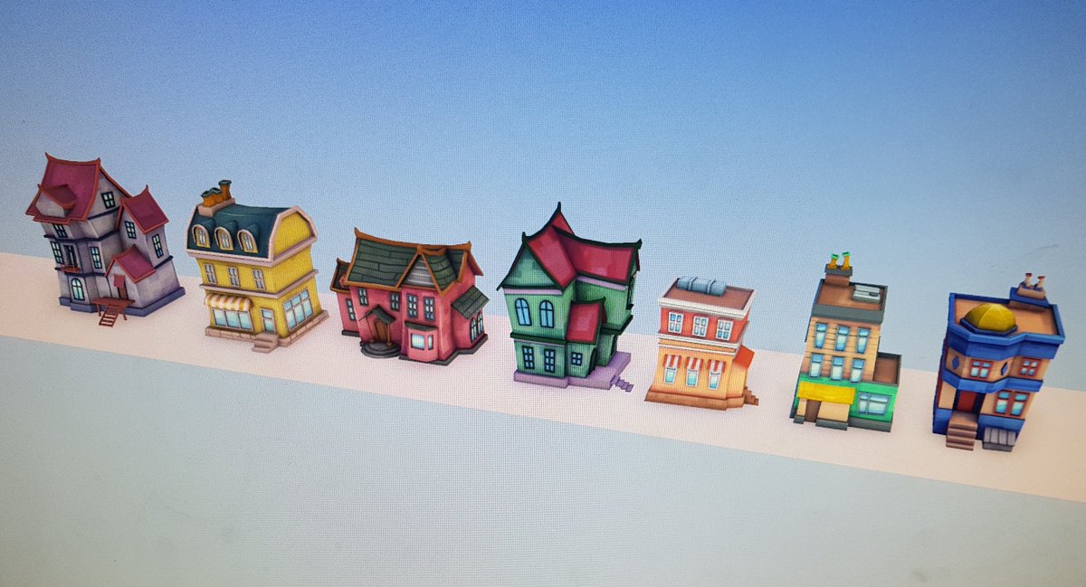Here is some fun little houses I made for our game jam game 🏡 #ggj2018 #ggj #gamedev
