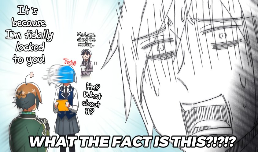 A strip about Luna's tidal locking. Thanks to my friend, Tickie-tan, for reminding me haha

Good evening! 