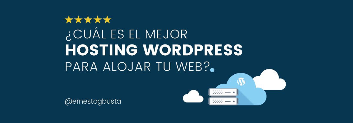 ernestogbusta's tweet photo. 📌 ¡NUEVO POST! 🏆 ¿Cuál es el mejor Hosting WordPress 2018? | Análisis a fondo ⭐⭐⭐⭐⭐ --> https://t.co/iqPseIivFB https://t.co/iTWR2mj8Hy