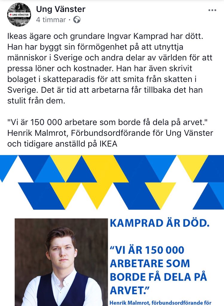 Stay classy, Vänsterpartiet.