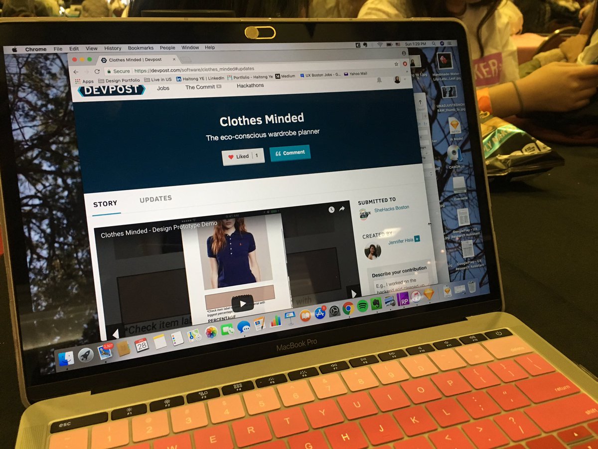 childssss's tweet photo. After 36hrs non-sleep work... #SheHacksBoston #sustainabilitysolution #slowfashion https://t.co/npri0G4cy0
