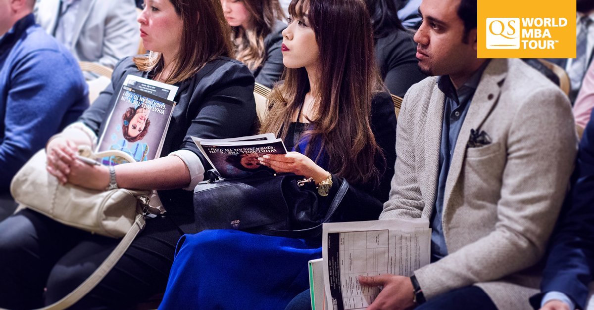 NetPartySF's tweet image. Today in #SanFrancisco - The #QSMBATour Fair brings the world's top business schools under one roof. 

Attend informative #MBA admissions seminars, network with alumni and access a pool of MBA scholarships worth $7 million. Free entry: goo.gl/NYo8xx