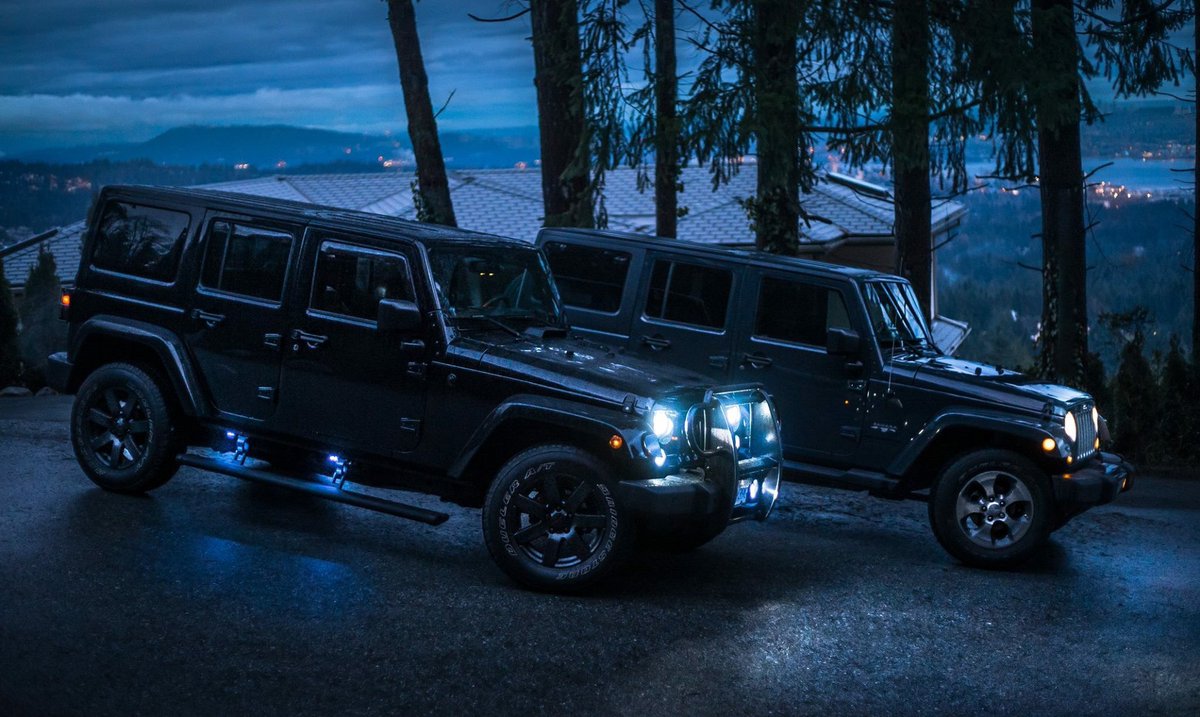 ElliottMontello's tweet photo. Well what can I say...We're definitely a @Jeep family. Just added a second Wrangler in the mix. Me and @emmafaymorgan are happy Jeep Parents ✌️#jeep #OIIIIIO #jeeplife https://t.co/65yGobfNt8