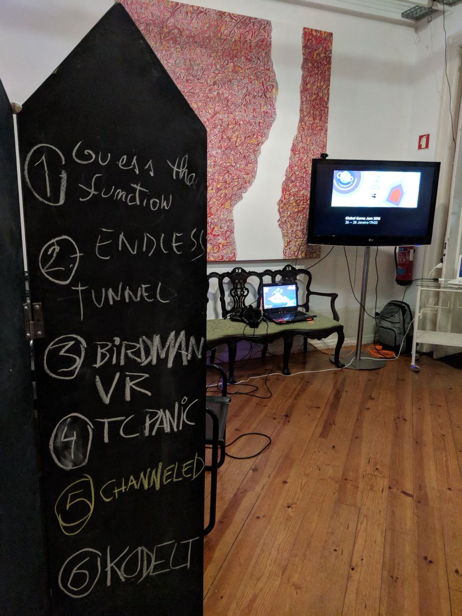 And the games made on #GGJ18:
📈 Guess the function
🏃 Endless Tunnel
🐦 Birdman VR
🎮 TCPanic
🚀 Channeled
🎲 KodeIt

We've had an amazing set of projects - congratulations everyone!! 🎉🎉🎉