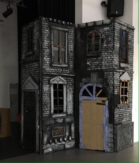 Set making <a href="/ybbartdept/">The Art Department</a> for Sweeney Todd! Feb 13th-15th tickets available from <a href="/BaeBaglan/">Ysgol Bae Baglan</a> £7 adult £5 concessions @YBBtunein 🎭