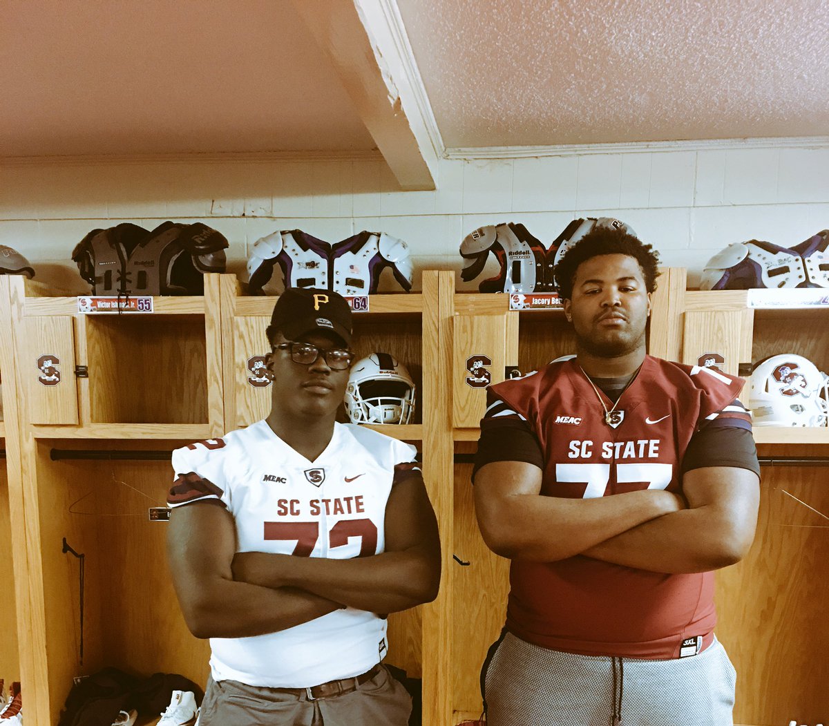 MetroKvng's tweet photo. Had a Great time on my Official Visit At  SC state #dawgsup @BenLippenSports @coachdannylewis @coachdtwhite https://t.co/ZFY2W6Tvje