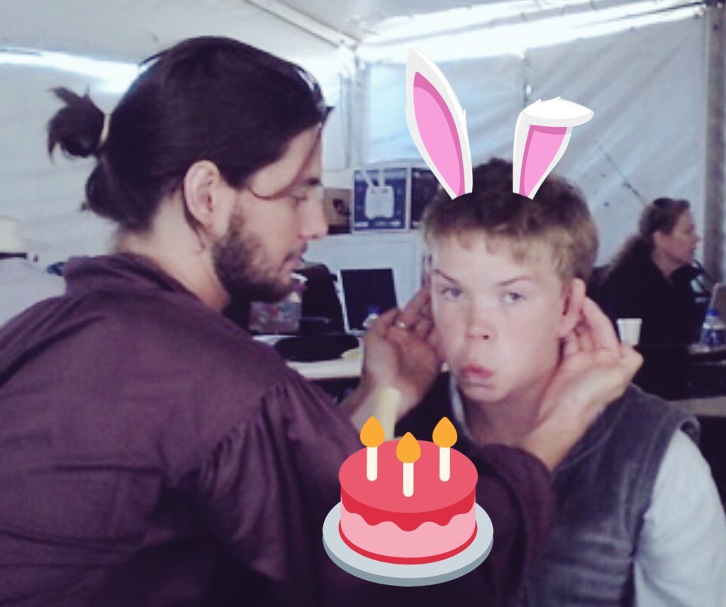 A valiant attempt at giving will poulter some new ears. happy birthday 