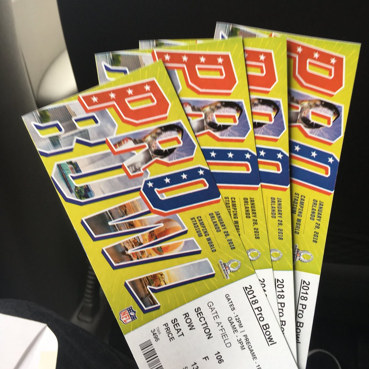 brandonfender's tweet photo. Headed to the Pro Bowl with @tylercfender, @albertruiz22 & Tristan! Big thanks to my dude, @HTuminello and @Lanejohnson65 for the tix!
#FenderRuizVacation2018 #FenderFour #ProBowl #Football #CampingWorldStadium #NFC #LetsGoNFC #Family #Friends #Florida #RoadTrip https://t.co/zdRpG0bIEc