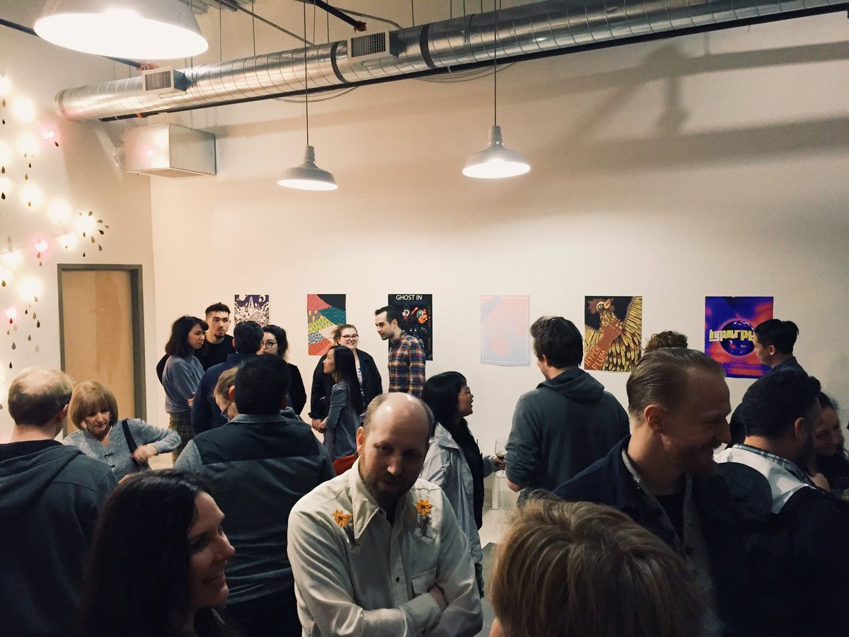 anti_aesthetic's tweet photo. Fun opening last night. "Wheatpaste" runs through Feb 21st. We do it all again with new work by Chloe Crawford opening Feb 24th. https://t.co/kjY51HRYvC