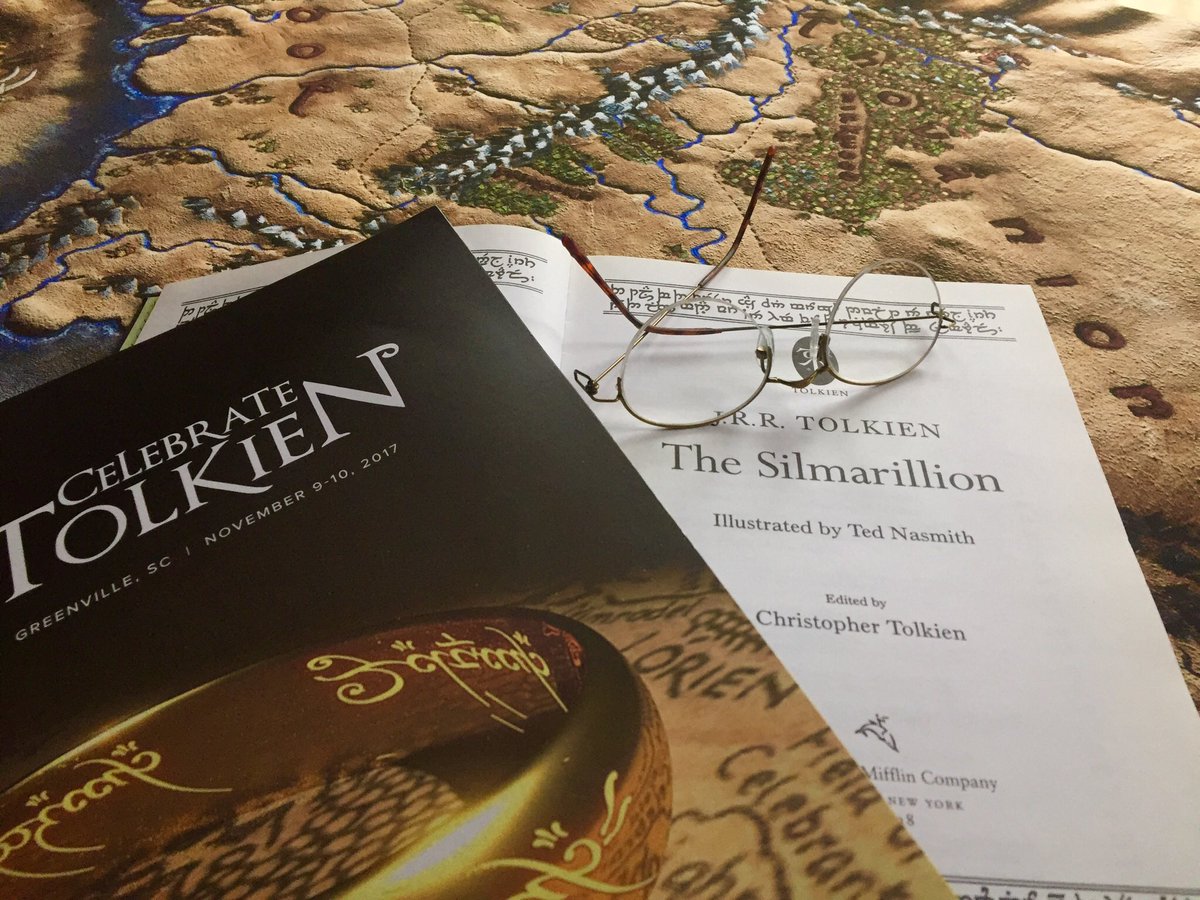 JRRTolkien's tweet image. “The one had leaves of dark green that beneath were as shining silver, and from each of his countless flowers a dew of silver light was ever falling, and the earth beneath was dappled with the shadows of his fluttering leaves." #TheSilmarillion #Tolkien