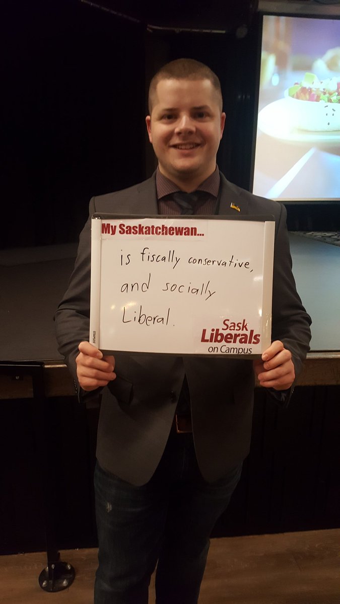 saskprogress's tweet photo. Congratulations to Aidan Murphy, who won a @TimHortons gift card at the #SaskLibs on #UofS Campus #PickAPremier event! We asked the question: "My Saskatchewan..........." https://t.co/JsVV1GjAAI