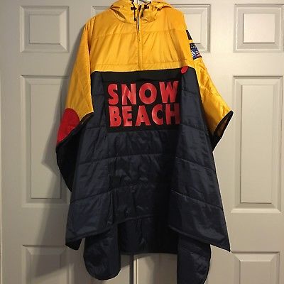 snow beach poncho