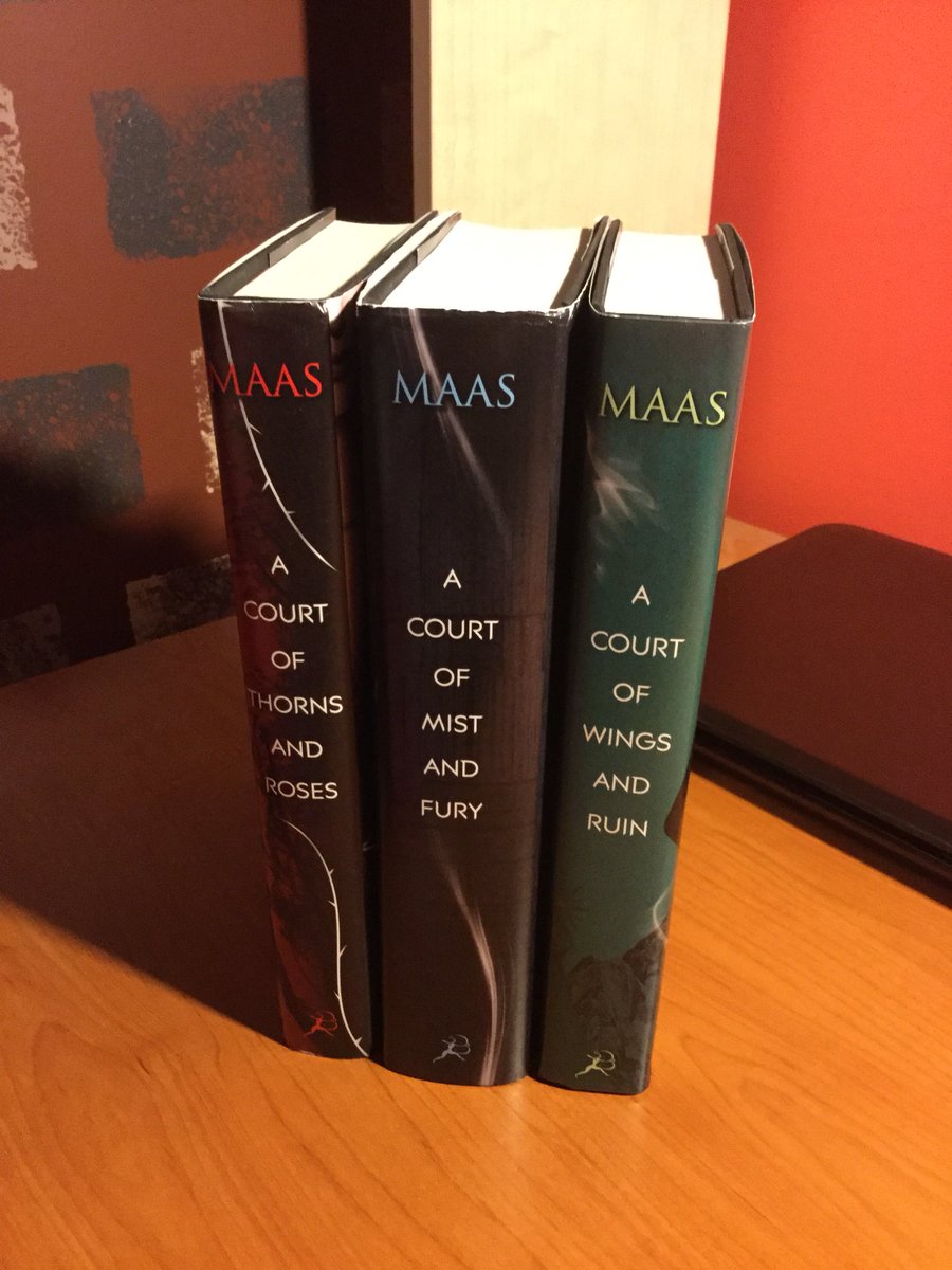 nmkunes's tweet image. I finally own hard copies of all @SJMaas ‘s books! So excited to reread them all and await her next books 📚