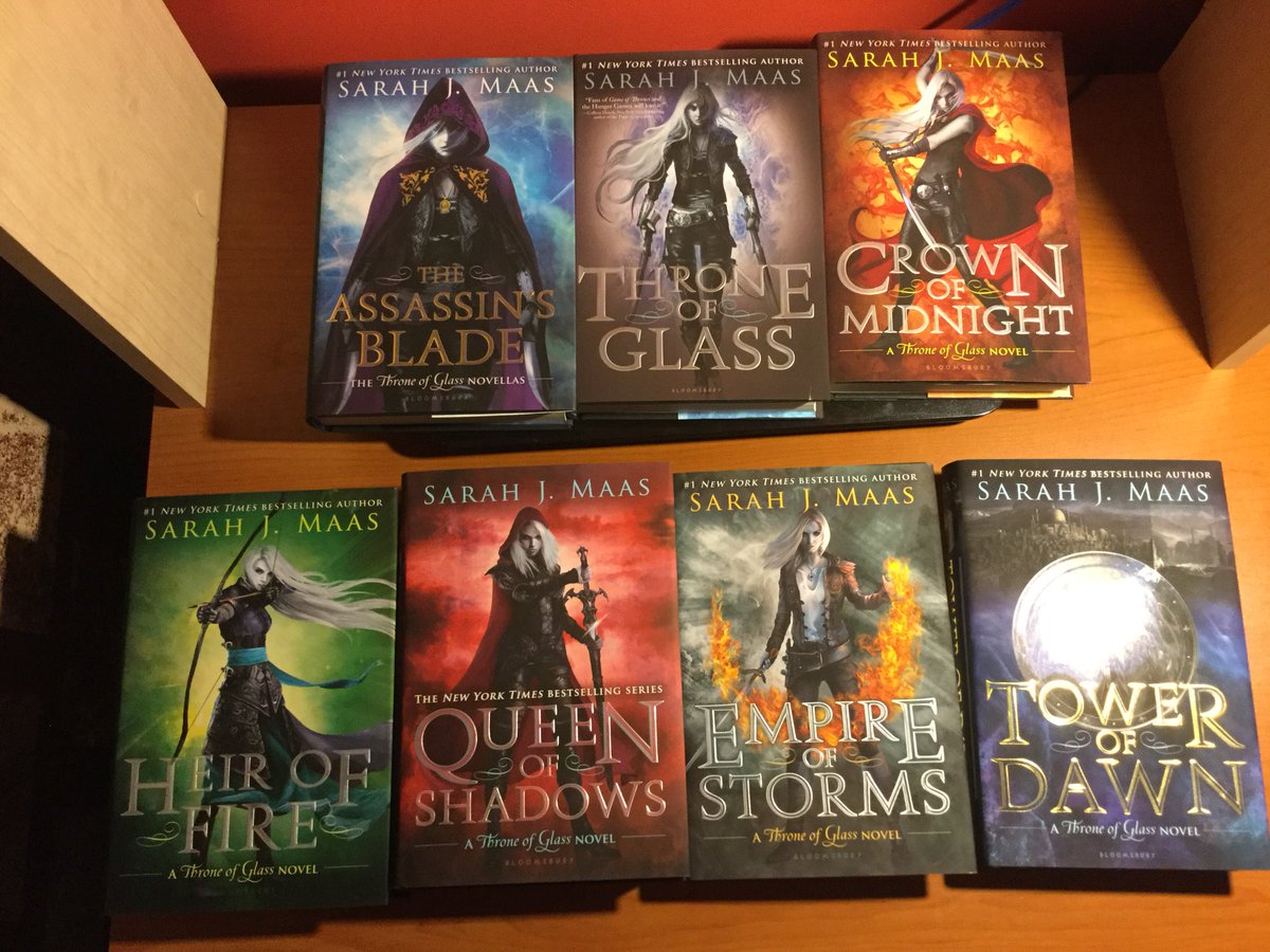 nmkunes's tweet image. I finally own hard copies of all @SJMaas ‘s books! So excited to reread them all and await her next books 📚