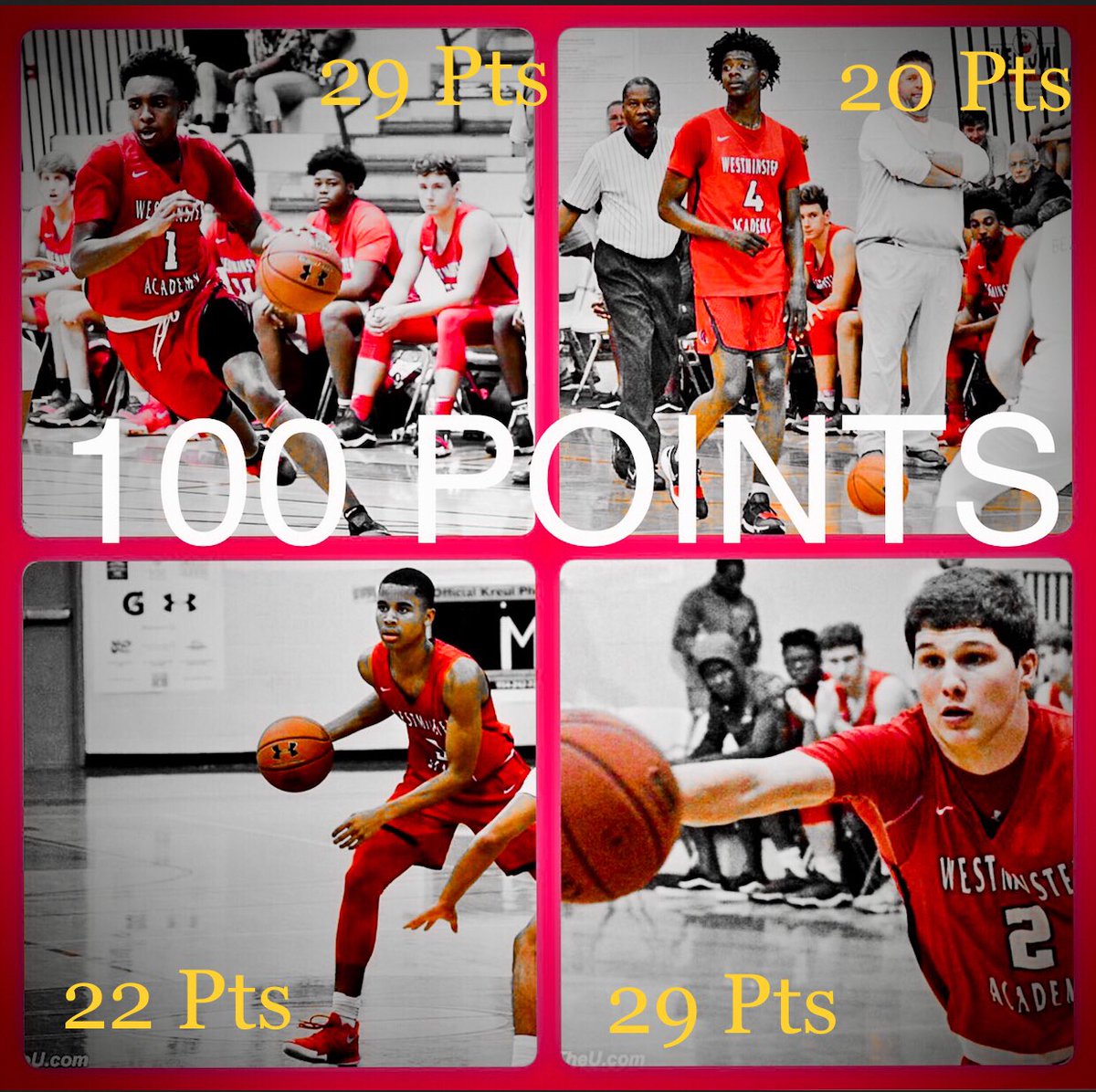 LIONSPRIDEBBALL's tweet photo. Our Guard Combo of @FGCU_MBB signee Zach Scott, Chase Johnston, Sam Griffin, & Dudley Blackwell combine to score 100 points in our 105-94 Victory at MAIT Tourney @MVABasketball in our 2nd matchup against Miami Christian #Back2BackSeason #LakelandistheGOAL #TEAMWIN #WEWINTOGETHER https://t.co/Uo1MxmNqHh