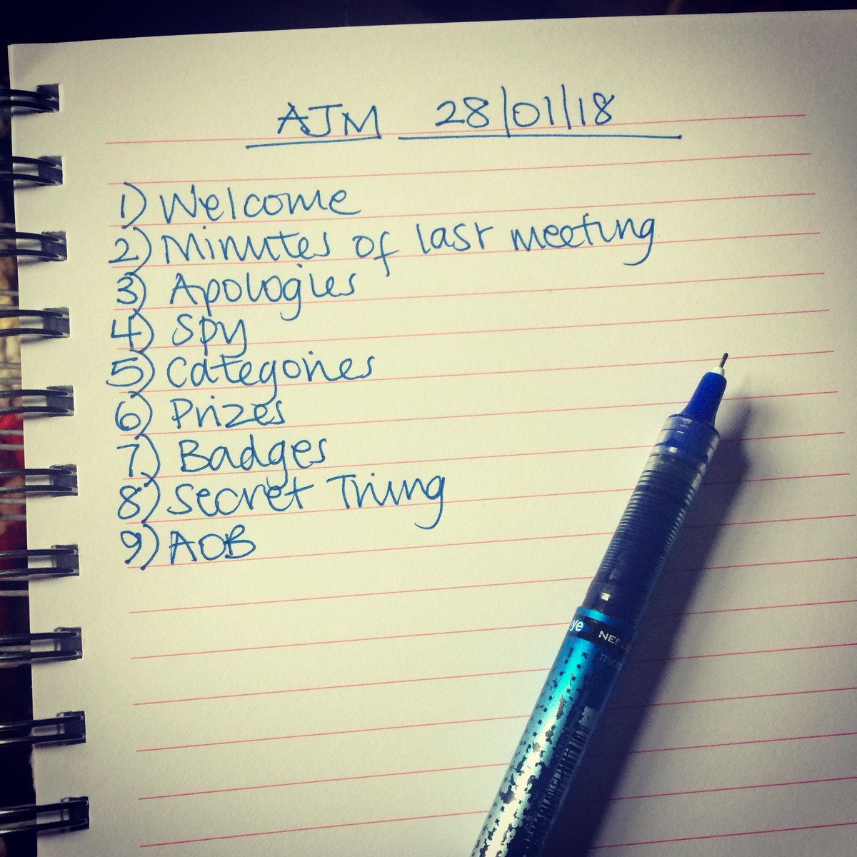 Now that NERC is over for this year, we’ve spent the afternoon planning for DERT. So excited! 53 sleeps to go! #ajm #everyonelovesabadge #excitedfordert