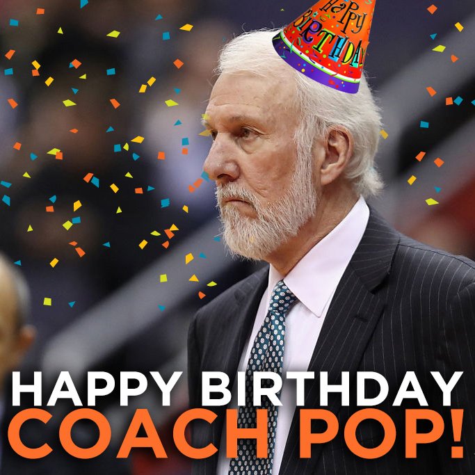 ksatnews's tweet photo. Today is coach Pop's 69th birthday!
Happy birthday to Gregg Popovich (and to anyone else who shares a birthday with him) ✨🎉 #KSATsports #KSATnews https://t.co/k5iRykVzFo