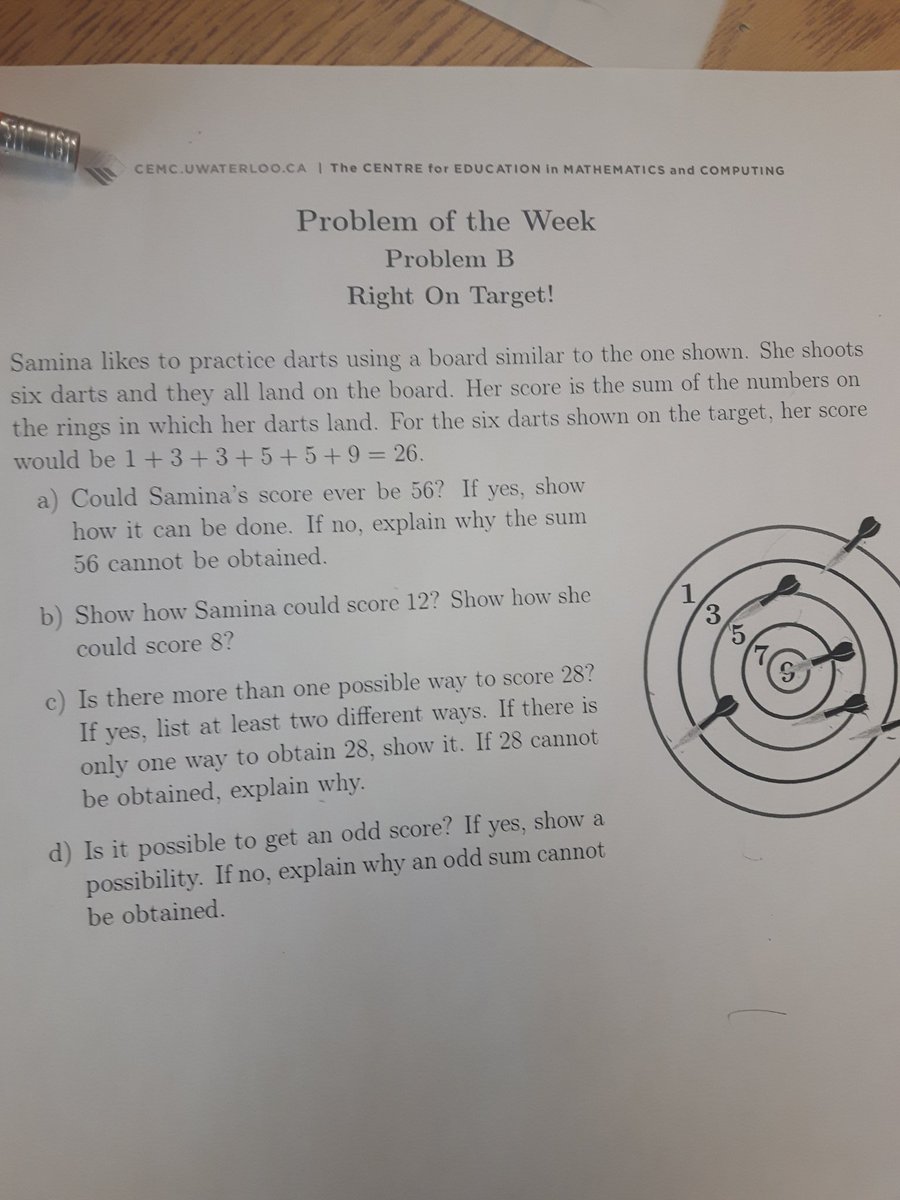 KaitlynSuda's tweet photo. The students worked hard on last week's Problem of the Week #royalroads #grade5 #grade6 #tvdsbmath https://t.co/aijv67D15N