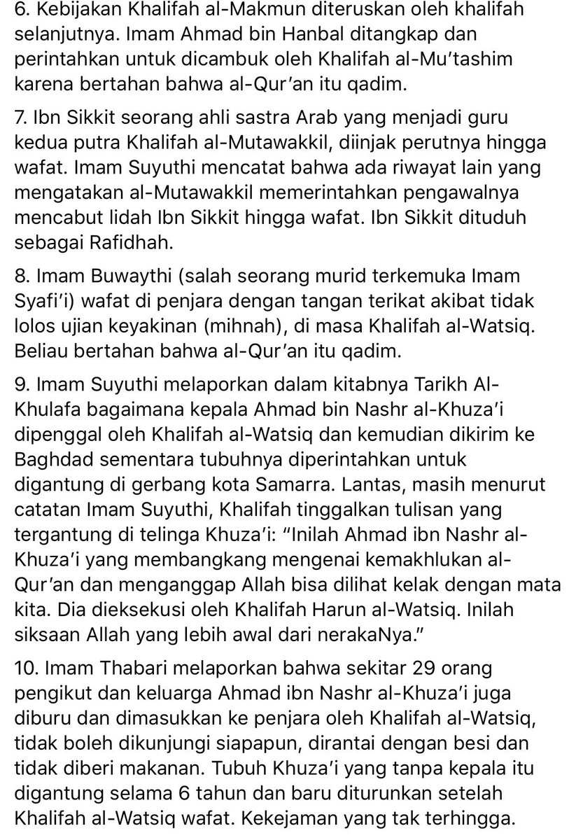 na_dirs's tweet photo. Para pendukung khilafah jaman now banyak yang menuduh terjadi kriminalisasi ulama saat ini. Tapi tahukah klean bahwa kriminalisasi ulama justru terjadi amat sangat parah pada masa khilafah dulu? Simak yuk skrinsut postingan dari facebook saya 🙏 (tolong kabari Dilan juga yah) https://t.co/2Al2pjDaq7