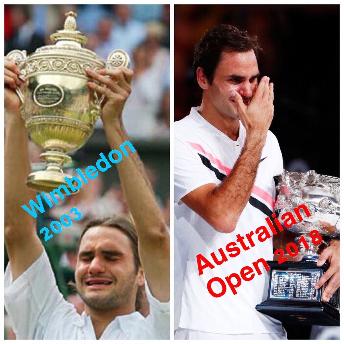 OnlyRogerCanFly's tweet photo. Con la ilusión del primer día.

Han pasado 15 temporadas desde que Roger Federer soltara sus primeras lágrimas, tras levantar su primer título de Grand Slam, en Wimbledon 2003.

No cambies nunca. Queremos seguir llorando contigo muchos años más. https://t.co/5ygpiLhRsa