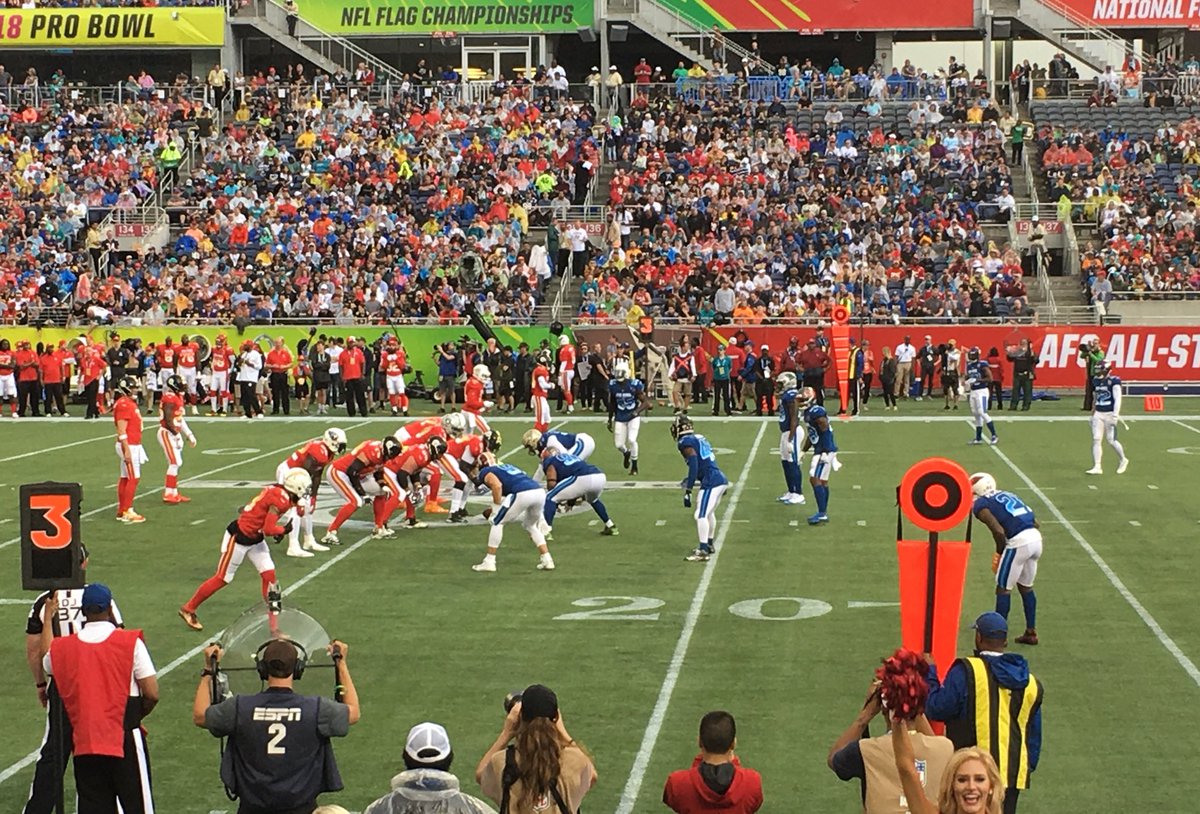 brandonfender's tweet photo. Great seats! Come on NFC finish this!
#FenderRuizVacation2018 #FenderFour #ProBowl #Football #CampingWorldStadium #NFC #LetsGoNFC #Family #Friends #Florida #RoadTrip https://t.co/IGCnPsndMD